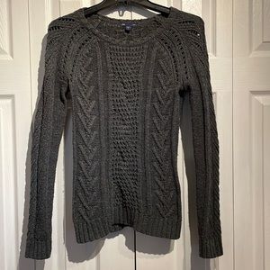 Gap cable knit gray sweater size small